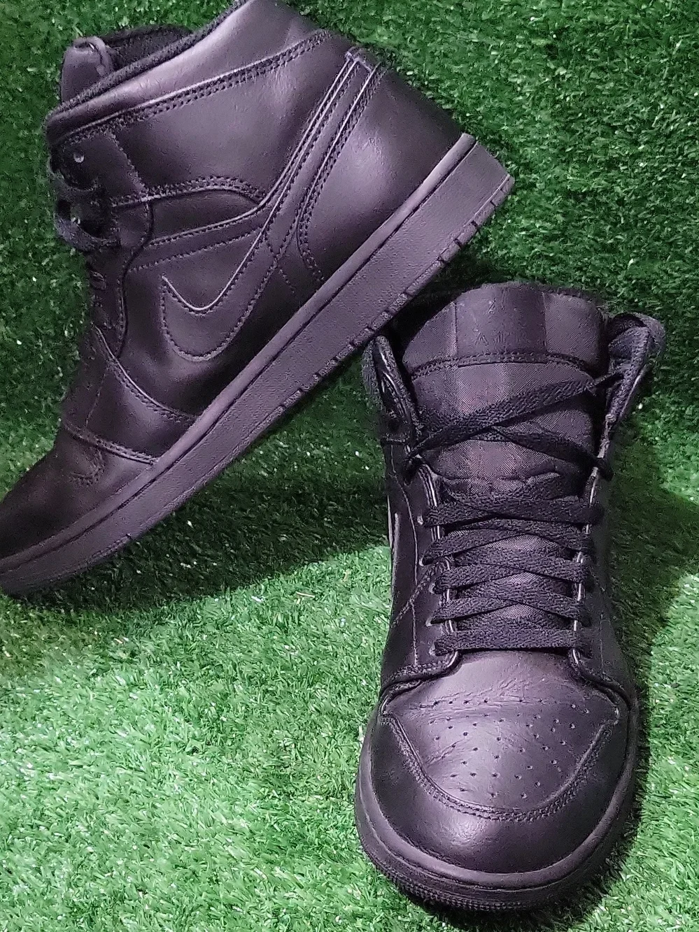 Nike Black High-Top Leather Sneakers